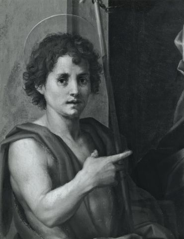 Anonimo — Andrea d'Agnolo (Andrea del Sarto) - sec. XVI - San Giovanni Battista — particolare